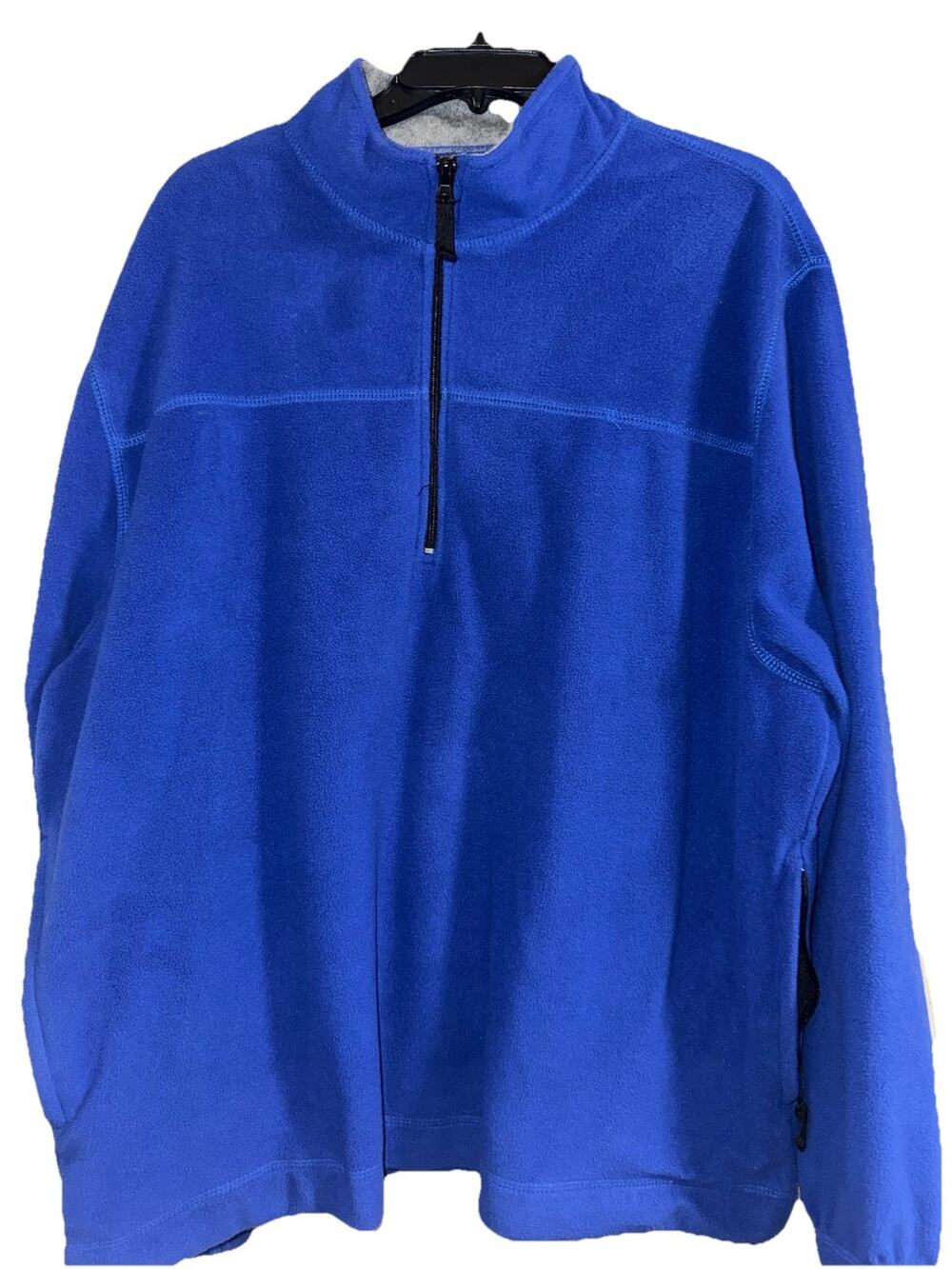 Saddlebred Fleece Pullover Quarter Zip Jacket Blue Men's XL Mock Neck Warm